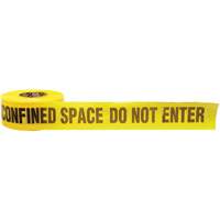 Ruban pour barricade, Anglais, 3" la x 1000' lo, 3 mils, Noir sur jaune St. Lawrence Industrial & Safety Supply