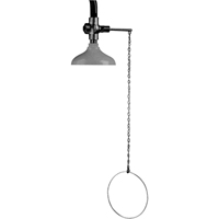 Douche d'urgence suspendue Lifesaver, Montage au plafond St. Lawrence Industrial & Safety Supply