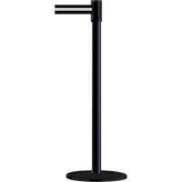 Montant pour barri&egrave;re Slimline TensaBarrier, Acier, 38" h, Ruban Noir/Blanc, Longueur du ruban 7,5' St. Lawrence Industrial & Safety Supply