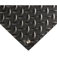 Electrically Conductive Mat No.785, 3' W x 10' L x 5/32" T, PVC, Diamond, Black St. Lawrence Industrial & Safety Supply