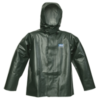 Journeyman Chemical Resistant Rain Jacket, Small, Green, Polyester/PVC St. Lawrence Industrial & Safety Supply