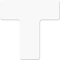 Marqueurs all&eacute;g&eacute;e/5S Armor Stripe, T, 6" lo x 6" la, Blanc, Plastique St. Lawrence Industrial & Safety Supply