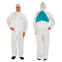 Combinaison protectrice, 4T-Grand, Blanc, Polypropyl&egrave;ne/SMS St. Lawrence Industrial & Safety Supply