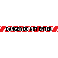 Rubans pour barricades, Anglais, 3" la x 1000' lo, 2 mils, Noir/rouge St. Lawrence Industrial & Safety Supply