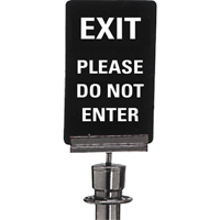 Enseigne de contr&ocirc;le des foules  Exit: Please Do Not Enter , 11" x 7", Plastique, Anglais St. Lawrence Industrial & Safety Supply