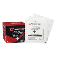 Dynamic Gauze, Pad, 4" L x 4" W, Sterile, Medical Device Class 1 St. Lawrence Industrial & Safety Supply