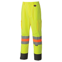 6009 Breathable Traffic Safety Pants, Polyester, X-Small, High Visibility Lime-Yellow St. Lawrence Industrial & Safety Supply
