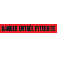 Barricade Tape, French, 3" W x 1000' L, 3 mils, Black on Red St. Lawrence Industrial & Safety Supply