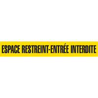 Barricade Tape, French, 3" W x 1000' L, 3 mils, Black on Yellow St. Lawrence Industrial & Safety Supply