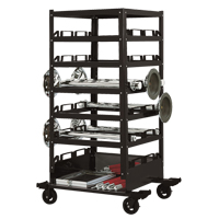 Chariot de rangement &agrave; six &eacute;tages, Acier St. Lawrence Industrial & Safety Supply