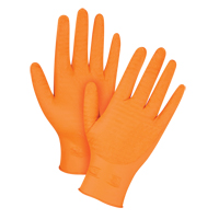 Heavyweight Gripper Gloves, Large, Nitrile, 7-mil, Powder-Free, Orange St. Lawrence Industrial & Safety Supply