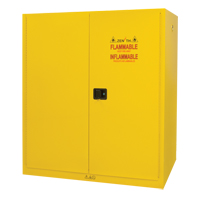 Vertical Drum Storage Cabinet, 110 US gal. Cap., 2 Drums, Yellow St. Lawrence Industrial & Safety Supply
