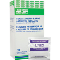 Lingettes antiseptiques au chlorure de benzalkonium, Serviette, Antiseptique St. Lawrence Industrial & Safety Supply