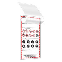&eacute;tiquettes auto-plastifiantes pour le milieu de travail, Papier cartonn&eacute;, 3" la x 6" h, Anglais St. Lawrence Industrial & Safety Supply