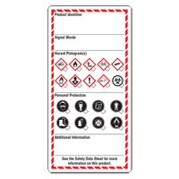 &eacute;tiquettes pour le milieu de travail, Papier cartonn&eacute;, 3" la x 6" h, Anglais St. Lawrence Industrial & Safety Supply