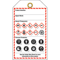&eacute;tiquettes pour le milieu de travail, Papier cartonn&eacute;, 3-3/8" la x 5-3/4" h, Anglais St. Lawrence Industrial & Safety Supply