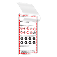 &eacute;tiquettes auto-plastifiantes pour le milieu de travail, Papier cartonn&eacute;, 3" la x 6" h, Français St. Lawrence Industrial & Safety Supply