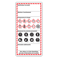 &eacute;tiquettes pour le milieu de travail, Papier cartonn&eacute;, 3" la x 6" h, Français St. Lawrence Industrial & Safety Supply