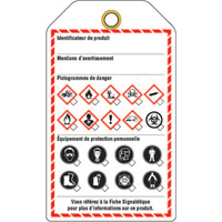 &eacute;tiquettes pour le milieu de travail, Papier cartonn&eacute;, 3-3/8" la x 5-3/4" h, Français St. Lawrence Industrial & Safety Supply