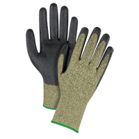 Gants &eacute;lastiques sans coutures r&eacute;sistants &agrave; la coupe noir & jaune, Taille Moyen/8, Calibre 13, Rev&ecirc;tement Mousse de nitrile, Enveloppe en Aramide, ASTM ANSI niveau A6 St. Lawrence Industrial & Safety Supply