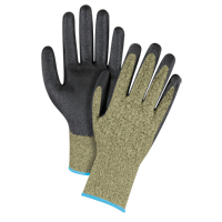 Gants &eacute;lastiques sans coutures r&eacute;sistants &agrave; la coupe noir & jaune, Taille T-Grand/10, Calibre 13, Rev&ecirc;tement Mousse de nitrile, Enveloppe en Aramide, ASTM ANSI niveau A6 St. Lawrence Industrial & Safety Supply