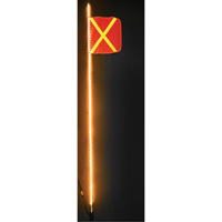 Fanions DEL robustes Safety Whip, Fixation Attelage, Hauteur 8, Orange avec X r&eacute;fl&eacute;chissant St. Lawrence Industrial & Safety Supply