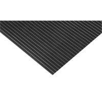 Tapis &agrave; nervures larges, Essuie-pieds, 3' x 75' x 1/8", Noir St. Lawrence Industrial & Safety Supply