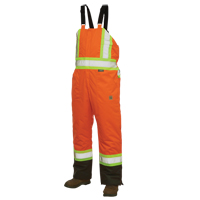 Lined Safety Overalls, Polyester/Polyurethane, Large, High Visibility Orange St. Lawrence Industrial & Safety Supply