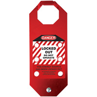 Stopout&reg; OSHA Danger Aluma-Tag Locked Out Do Not Operate Hasp, Red St. Lawrence Industrial & Safety Supply