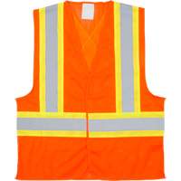 Veste de s&eacute;curit&eacute; pour la circulation, Orange haute visibilit&eacute;, Moyen, Polyester St. Lawrence Industrial & Safety Supply