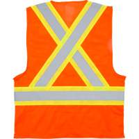 Veste de s&eacute;curit&eacute; pour la circulation, Orange haute visibilit&eacute;, Moyen, Polyester St. Lawrence Industrial & Safety Supply