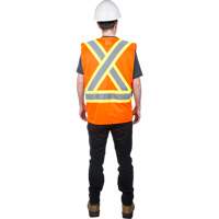 Veste de s&eacute;curit&eacute; pour la circulation, Orange haute visibilit&eacute;, Moyen, Polyester St. Lawrence Industrial & Safety Supply