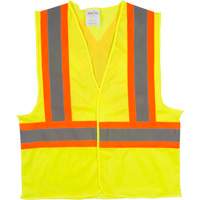 Veste de s&eacute;curit&eacute; pour la circulation, Jaune lime haute visibilit&eacute;, Moyen, Polyester St. Lawrence Industrial & Safety Supply