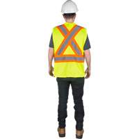 Veste de s&eacute;curit&eacute; pour la circulation, Jaune lime haute visibilit&eacute;, Moyen, Polyester St. Lawrence Industrial & Safety Supply