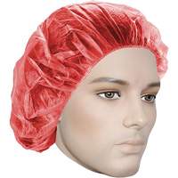 Bonnets bouffants, Polypropyl&egrave;ne, 21", Rouge St. Lawrence Industrial & Safety Supply