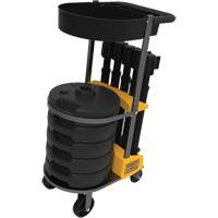 PLUS Barrier Post Cart Kit with Tray, 75' L, Metal, Black St. Lawrence Industrial & Safety Supply