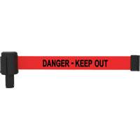 Cassette de banni&egrave;re PLUS, Danger; Keep Out, 15', Ruban Rouge St. Lawrence Industrial & Safety Supply