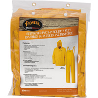 577 3-Piece Rain Suit, Polyester/PVC, 5X-Large, Yellow St. Lawrence Industrial & Safety Supply