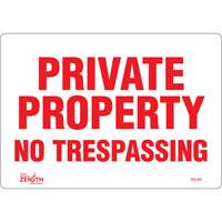 Enseigne Private Property, 7" x 10", Vinyle, Anglais St. Lawrence Industrial & Safety Supply