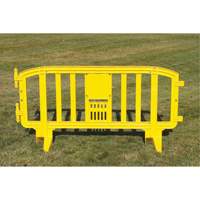 Movit Barricade, Interlocking, 78" L x 39" H, Yellow St. Lawrence Industrial & Safety Supply
