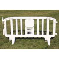 Movit Barricade, Interlocking, 78" L x 39" H, White St. Lawrence Industrial & Safety Supply