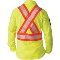 Ripstop High-Visibility Long Sleeve Shirt, Polyester, Small, High Visibility Lime-Yellow St. Lawrence Industrial & Safety Supply