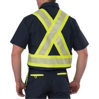 Ripstop High Visibility Short Sleeved Shirt, Polyester, Small, Navy Blue St. Lawrence Industrial & Safety Supply