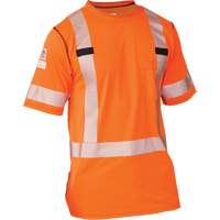 Polartec&reg; Power Grid&reg; High Visibility Short Sleeved T-Shirt, Polyester, Small, Orange St. Lawrence Industrial & Safety Supply
