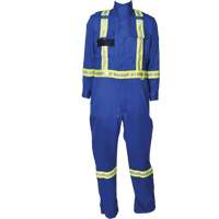 Combinaisons ignifuges &agrave; bandes Firewall FR, Taille Moyen (grande taille), Bleu royal St. Lawrence Industrial & Safety Supply