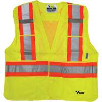 Safety Vest, High Visibility Lime-Yellow, 2X-Large/3X-Large, Polyester St. Lawrence Industrial & Safety Supply