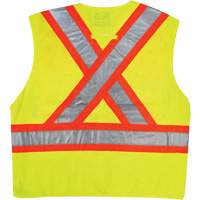 Safety Vest, High Visibility Lime-Yellow, 2X-Large/3X-Large, Polyester St. Lawrence Industrial & Safety Supply