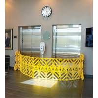 Portable Mobile Barrier, 40" H x 13' L, Yellow St. Lawrence Industrial & Safety Supply