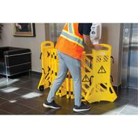 Portable Mobile Barrier, 40" H x 13' L, Yellow St. Lawrence Industrial & Safety Supply