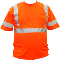 Chemise &agrave; manche courte haute visibilit&eacute;, Coton, 3T-Grand, Orange haute visibilit&eacute; St. Lawrence Industrial & Safety Supply
